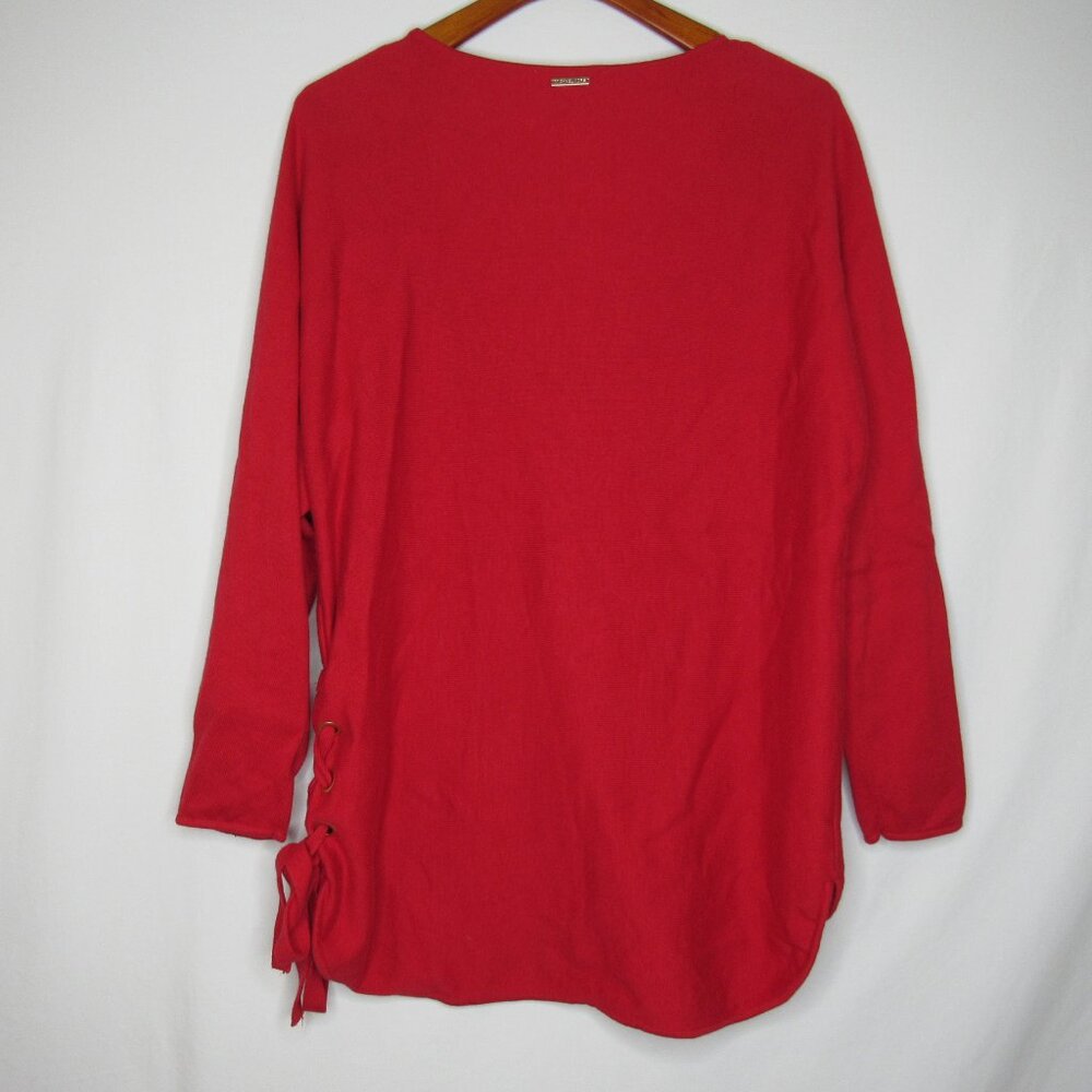 Michael Kors Red Tie Side Tunic Sweater Women's XL Xlarge - Picture 9 of 10